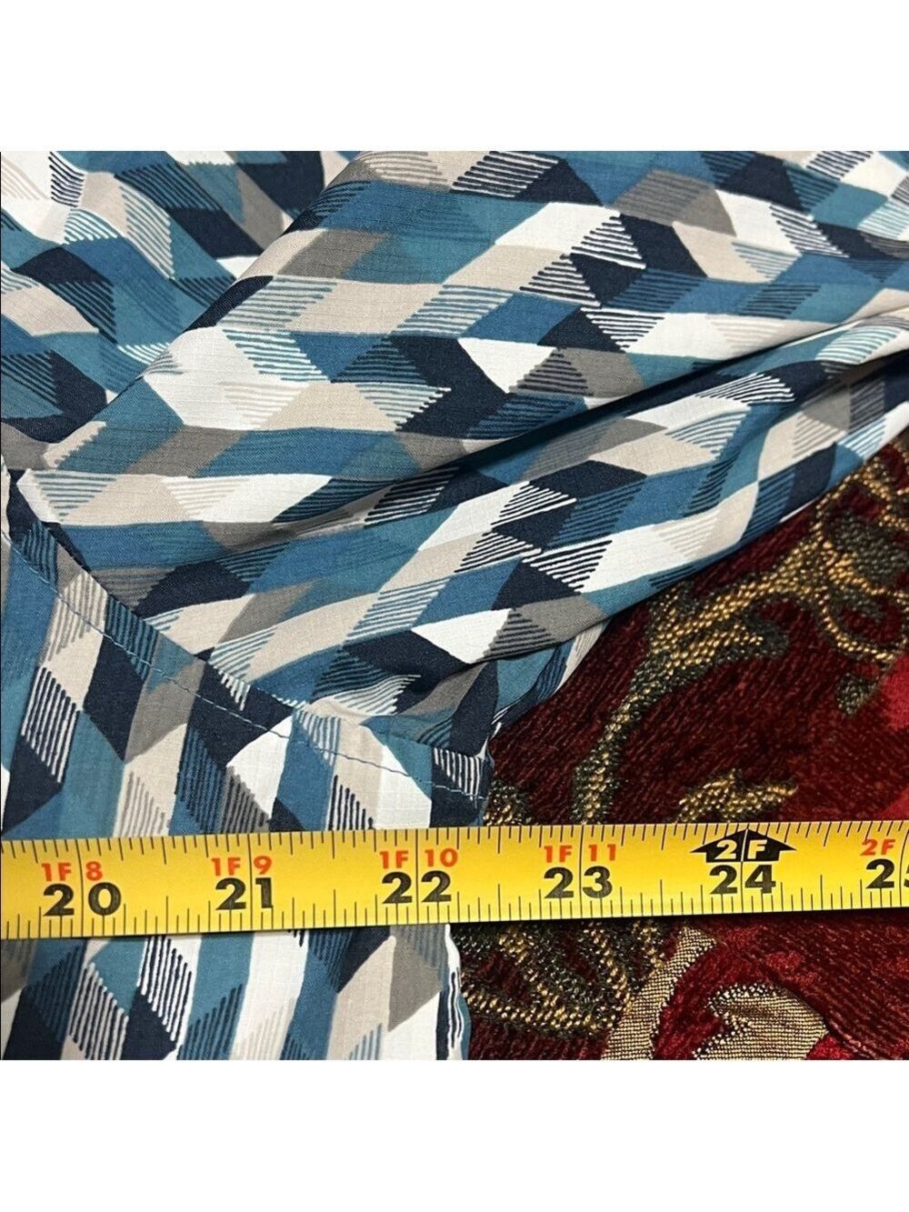 Royal Robbins Blue Geometric Button Down Shirt. XL - Picture 7 of 11